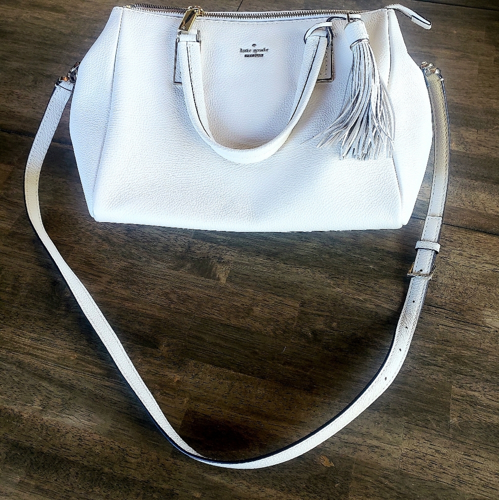 Kate Spade Naomi Satchel Soft Limestone Pebble Leather